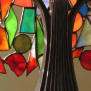 vitrážová lampa detail